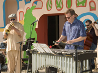 Dave Hoffman, Kevin Hart, and Andy Crawford at Connie Link Amphitheater in Normal