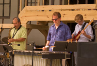 Carlos Vega, Kevin Hart, and Mike Harmon at Connie Link Amphitheater in Normal